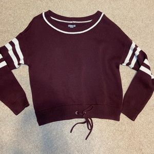 ALMOST NEW Aerie Cropped Varsity Stripe Sweater